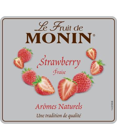 MONIN Strawberry Fruit Mix Puree 1L for Cocktails Smoothies and Mocktails. Vegan-Friendly Allergen-Free 100% Natural Flavours and Colourings. 2-in-1 Strawberry Puree and Sugar Syrup Hybrid - Buy Online on GoSupps.com