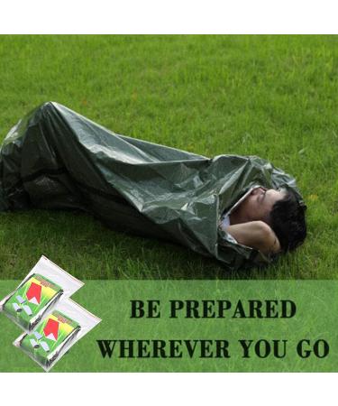 Buy Waterproof Emergency Survival Bivouac Bag - Lightweight Heat-Repellent & Cold Protection - 213x91cm Green & Orange - Buy Online on GoSupps.com