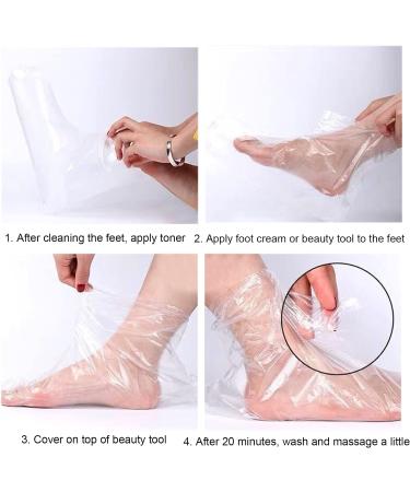 100-Pack Disposable Foot Masks - Moisturizing Pedicure Socks for Spa Treatment | One-Way Clear Foot Moisturizer - Buy Online on GoSupps.com