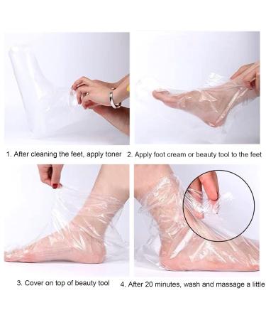 100 Pieces One-Way Plastic Foot Masks | Effective Foot Peeling & Moisturizing Skincare | Perfect for Acupuncture Shops - Buy Online on GoSupps.com