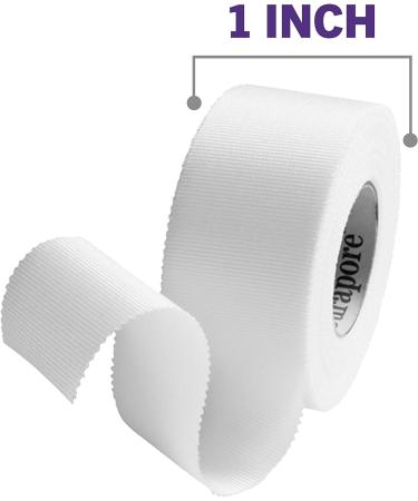 Nexcare Durapore Durable Cloth Tape - 1 Inch X 10 Yards, 6 Rolls - White - Trusted by U.S. Hospitals - Buy Online on GoSupps.com