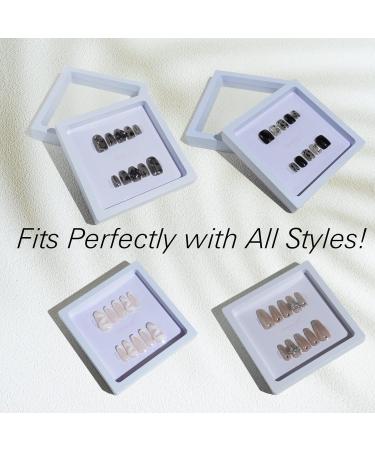 LIGHT RAIN Press on Nail Packaging Set - Salon Storage Box Kit with Floating Frame Case, Display Cards, Strong Tape, and OPP Bags - 14 Pack - Buy Online on GoSupps.com
