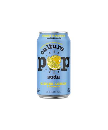 Culture Pop Sparkling Probiotic Soda Variety Pack - 40 Calories, Vegan, Non-GMO - 5 Flavors, 12oz Cans, Pack of 10 - Buy Online on GoSupps.com
