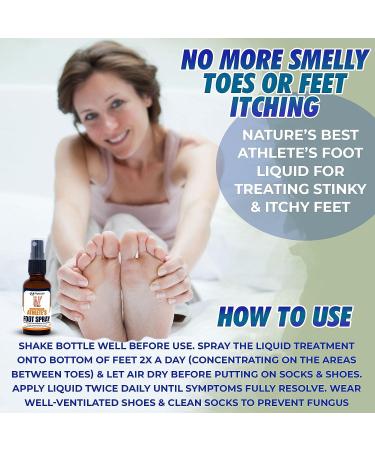 Natrulo All Natural Athlete s Foot Spray - 1oz Liquid Antifungal Itch Relief - Vegan Essential Oil Remedy for Fungus Treatment and Skin Healing - Buy Online on GoSupps.com
