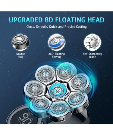 Men's Anti-Pinch Head Shaver - Lovcoyo Fast & Smooth Waterproof Electric Shaver - Rechargeable 6-in-1 Grooming Kit - Buy Online on GoSupps.com