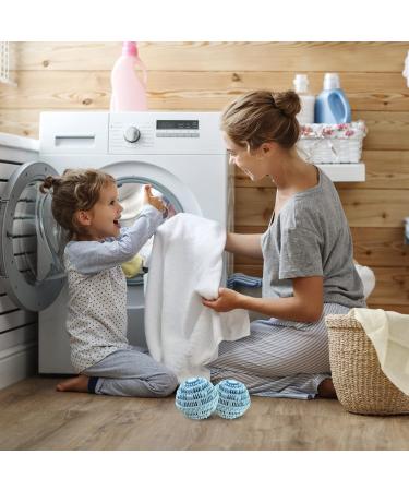 2pcs Laundry Ball - Natural Non-Chemical Detergent Laundry Balls for Washing Machine - Eco Friendly Wash Ball & Detergent Alternative for 2000 Washings(Light Blue) 2 Pcs - Buy Online on GoSupps.com