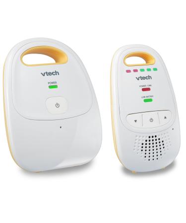 VTech DM111 Upgraded Audio Baby Monitor. 1 Parent Unit with Rechargeable Battery, Best-in-Class Long Range, Digital Wireless Transmission, Crystal-Clear Sound, Plug & Play, Sound Indicator & Alerts Monitor with One Parent Unit Yellow