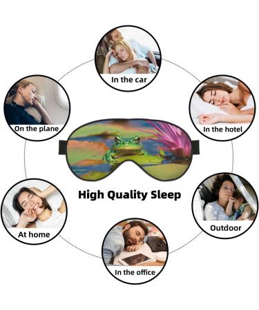 Cute Frog Print Sleep Eye Mask | Soft Eye Cover for Travel & Naps | Perfect for Women & Men - Shop Now - Buy Online on GoSupps.com