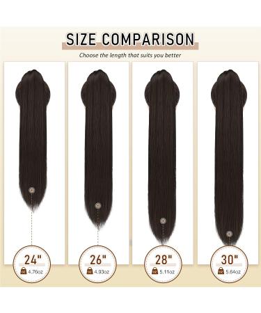 SOFEIYAN Long Straight 28 Wrap Around Ponytail Extension - Light Blonde/Platinum Blonde Mix - Clip in Hairpiece for Women - Buy Online on GoSupps.com