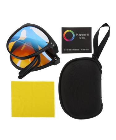 Color blind glasses for red-green blindness red-green blindness glasses color blind glasses red-green blind correction glasses foldable portable glasses for color blindness (black)