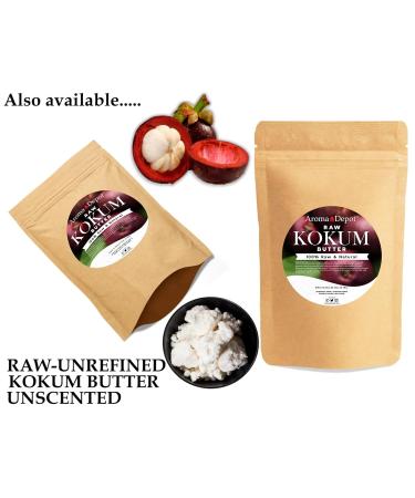 Aroma Depot 16 oz Raw Kokum Butter - Unrefined 100% Pure Natural Moisturizer for Skin Body & Hair | Ideal for DIY Body Butters Sunscreens & Soaps - Buy Online on GoSupps.com