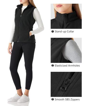 Buy Women's Outdoor Fleece Vest - Soft Sleeveless Jacket with Zip Pockets | Sport Running Spring Autumn Vest in Black | XL Size Available - Buy Online on GoSupps.com