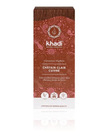 Khadi Light Brown Plant Hair Color - 100% Natural & Vegan Lively Reddish Reflex Certified Organic 100g - Buy Online on GoSupps.com
