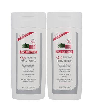 Set of 2 Sebamed Age Defense Q10 Firming Body Lotion Anti-Aging Moisturizer With Shea butter and Argan Oil 6.8 Fluid Ounces (200 Milliliters) Value Pack 6.8 Fl Oz (Pack of 2)