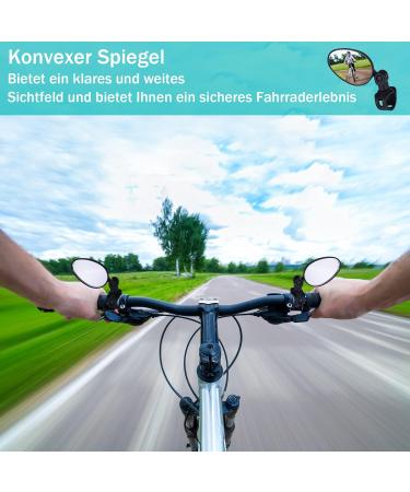 Tao Pipe 2-Piece Bike Mirror | 360 Rotatable & Foldable HD Rear View Mirrors for Bicycles & E-bikes - Wide-Angle & Shatter-Resistant - Buy Online on GoSupps.com
