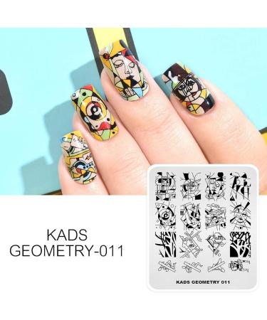 KADS Nail Art Stamping plate Nail Template Nail Art Design Tool Nail DIY Design Image Plate (GE011) - Buy Online on GoSupps.com