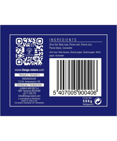 Ilanga Nature - Coarse Salt with 5 Berries from Madagascar - 500g - Buy Online on GoSupps.com