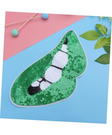 Tofficu 3pcs Sewing Patches Craft Patches Denim Dress for Women Multicolor Dress Tongue Subsidy Men's Lips Greenx3pcs mediumx3pcs - Buy Online on GoSupps.com