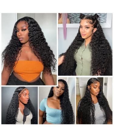 Healthair Glueless Deep Wave Lace Front Wig 22 Pre Plucked and Pre Cut - Bleached Knots Closure for Black Women - Buy Online on GoSupps.com