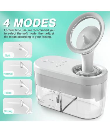 Electric Ear Wax Removal Tool - Professional Irrigation Flushing System with 4 Cleaning Modes for Adults & Kids - White Kit - Buy Online on GoSupps.com