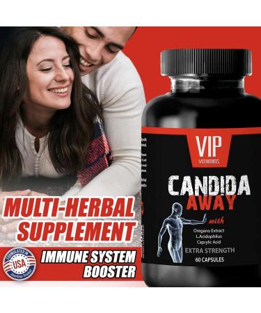 Candida Away Extra Strength Formula - Natural Detox Supplement for Digestive Health - 60 Capsules - Buy Online on GoSupps.com