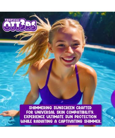 Glitter Sunscreen SPF 50 - Sparkle & Shimmer Lotion for Kids & Women - UVA/UVB Protection 80 Min Water Resistant Scented USA Made - 4.5oz Sugar Sparkle - Buy Online on GoSupps.com