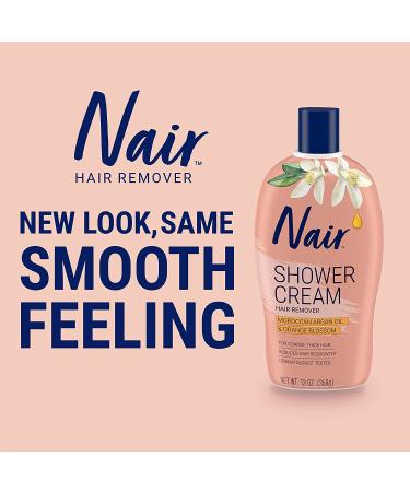 Nair Hair Remover Cream with Moroccan Argan Oil 13 oz - Nourishing Shower Power Formula - Buy Online on GoSupps.com