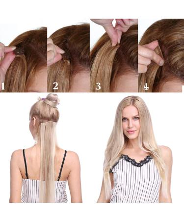 Buy SEGO Clip-In Hair Extensions - 100% Remy Human Hair 22 Smooth White/Brown/Light Blond #12P613-1 75g - Thin 8 Bricks for Easy Styling - Buy Online on GoSupps.com