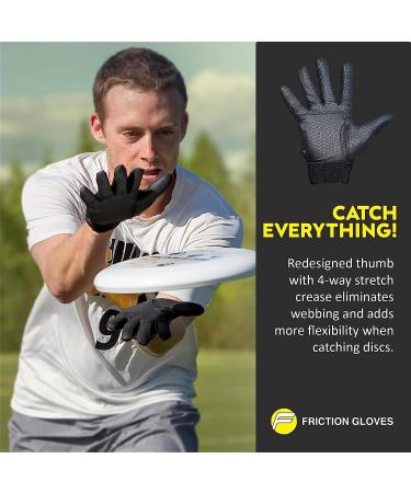 Friction Gloves - Ultimate Frisbee Gloves - Rubberized Palm & Fingers for Amazing Grip in All Conditions - Play Your Best in Any Weather Adult XS - Buy Online on GoSupps.com