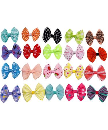 20pcs Dog Hair Bows with Alligator Clips for Small to Medium Dogs - Grooming Accessories for Cats, Puppies, and Yorkshire Terriers - Buy Online on GoSupps.com