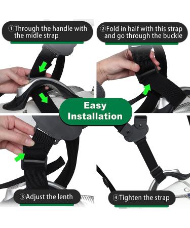 Big Teeth Golf Bag Swivel Backpack Straps - Adjustable Padded Double Strap Replacement with Easy Installation - Universal Comfort - Black - Buy Online on GoSupps.com