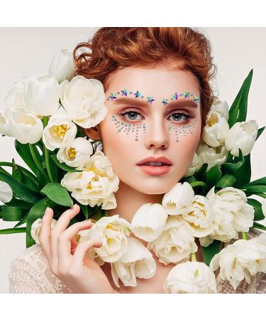 Lusy DM 12 Sets Face Gems - Rhinestone Mermaid Temporary Tattoos for Festival, Halloween & Rave Parties - Buy Online on GoSupps.com