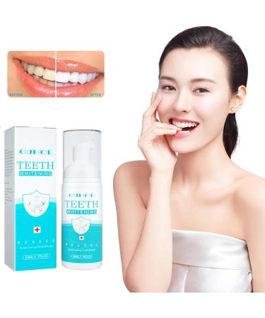 Teeth Whitening Toothpaste Mousse 50ml - Foam for Bright White Teeth & Stain Removal | Color Correction for Smoking & Yellow Teeth - Buy Online on GoSupps.com