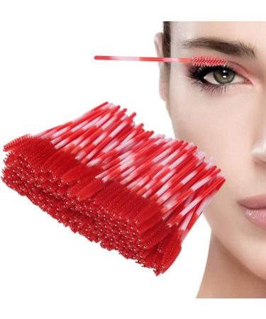 Eyelash Brush Mini Makeup Brushes Mascara Wands Mascara Wands Applicator Disposable Eyebrow Brush Set 200pcs Eyelash Extension Cosmetic Tool (Bright Red) - Buy Online on GoSupps.com