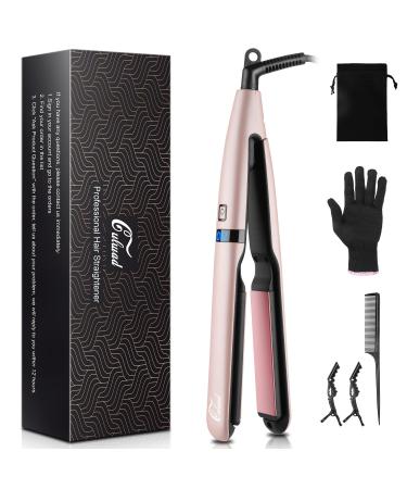 Culwad smooth iron hair smoothing with 25 mm plate ceramic smooth temperature 160 -230 digital display dual voltage automatic switch -off pink