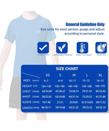 MEETWEE Boys Rash Guard - Short Sleeve Kids Swim Shirt UV Protection UPF 50+ Quick-Drying for Ages 8 - Dark Blue - Buy Online on GoSupps.com