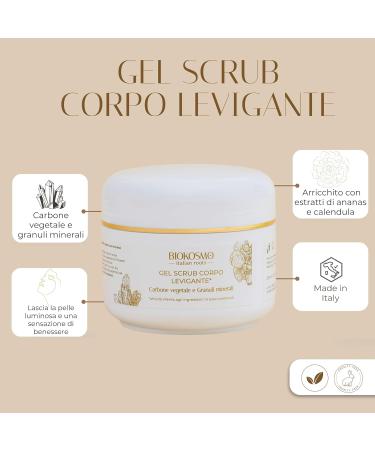 Smoothing Body Scrub Gel Vegetable Charcoal and Mineral Granules - Buy Online on GoSupps.com