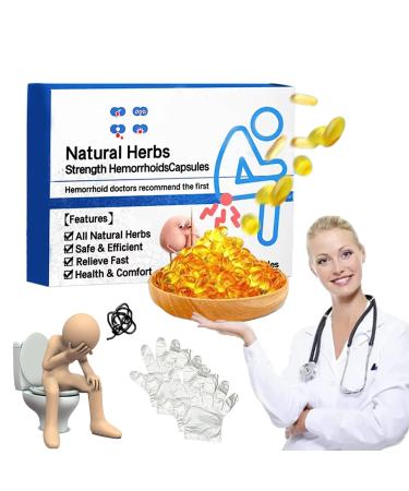 ZMPDJG Heca Natural Herbal Strength Hemorrhoid Capsules Natural Hemorrhoid Relief Capsules Rapid Hemorrhoid Treatment Hemorrhoid Treatment Hemorrhoid Suppository for Women Men (*1)