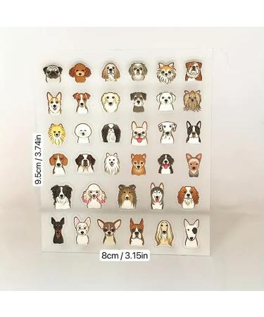 Cut Dog Nail Stickers - Retro Relief Cartoon Animal Nail Art Decals for Women & Girls | 3D Teddy & Husky Designs - Buy Online on GoSupps.com