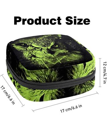 Stylish Women's Owl Napkin Storage Bag - Green Ink Portable Menstrual Cup & Bandages | Perfect for First Period - Buy Online on GoSupps.com