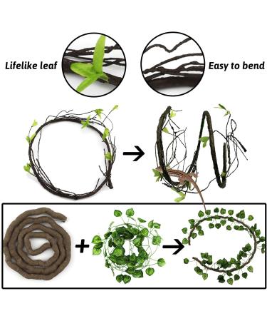 Shop Art Plant Hanging Terrarium Accessories | Quozio Artificial Plants for Reptiles - Ideal for Lizards Snakes & Iguanas - Buy Online on GoSupps.com