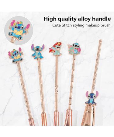 5 Pcs Stitch Makeup Brush Set | Kawaii Cosmetic Brushes for Powder, Eyeshadow, Blushes, Lips | Portable Gift for Girls & Women - Buy Online on GoSupps.com
