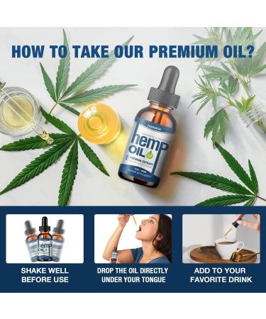(2 Pack) Hemp Oil Organic High Potency - Relieve Good Mood - 100% Natural Hemp Drops 1 000 000 Maximum Strength -Hemp Oils Tincture for Pain Relief Sleep Skin Vegan Non-GMO Non-Flavor 1 Fl Oz (Pack of 2) - Buy Online on GoSupps.com