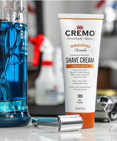 Cremo Sandalwood Shave Cream 6 fl oz - Original Formula for Smooth Shaving - Buy Online on GoSupps.com