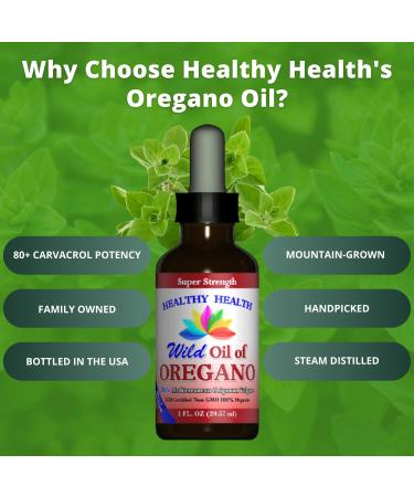 Healthy Health Oregano Oil - Wild Mediterranean - ECO Certified Organic (3 Pack) Super Strength 86% Carvacrol Liquid Immune Support Aceite de Oregano Non GMO 1 fl. Oz - Buy Online on GoSupps.com