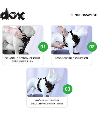 Ddoxx Reflecting Airmesh Step-in Dog Harness - Adjustable Small Size (Green) for All Breeds - Neck 20-28 cm Breast 32-44 cm - Buy Online on GoSupps.com