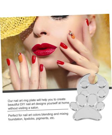 Palette de Nail Art Bague 2 Pcs Mini Ronde et Pied pour M lange Vernis Ongles Portable pour Passionn es Manucure et v nements Beaut  - Buy Online on GoSupps.com