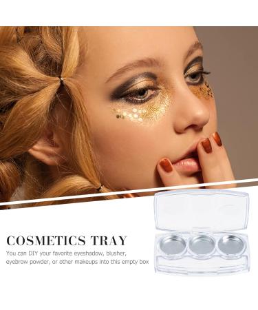 Lurrose Travel Container Set - 6 Empty Eyeshadow & Lipstick Palettes | 3-Grid Cosmetic Pallet for Concealer | Perfect for Makeup Artists & Travelers - Buy Online on GoSupps.com