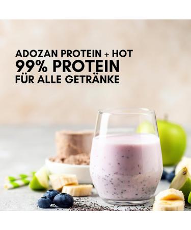  Adozan Adozan Protein + Hot: Protein Powder | 1000g Bag | Neutral taste protein powder for food baking cooking and drinks | Heat resistant up to 100 C - Buy Online on GoSupps.com