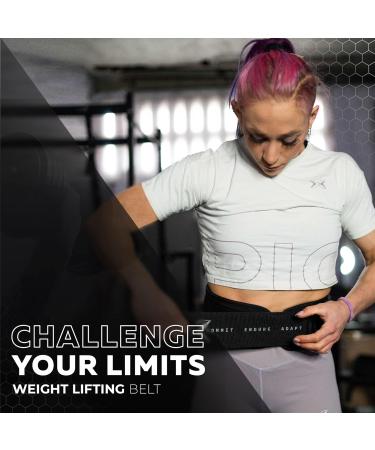 Picsil Lumbar Belt for Weight Lifting | Ideal for Squats Cross Lifting & Lunges | Customizable with Patches | Available in 3 Colors & 5 Sizes | XL Black - Buy Online on GoSupps.com